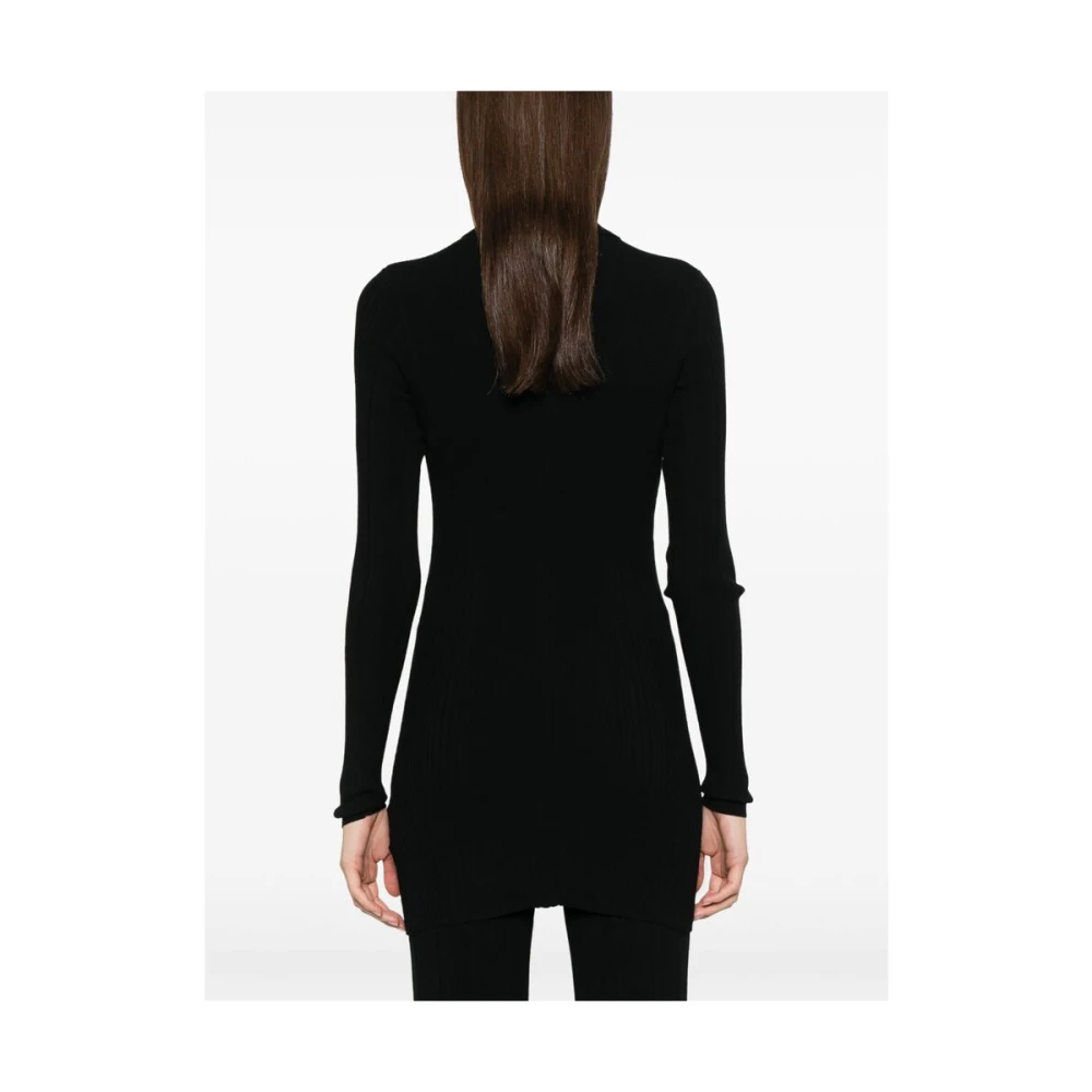 Remain Birger Christensen Zwarte Geribbelde Gebreide Trui Black Dames