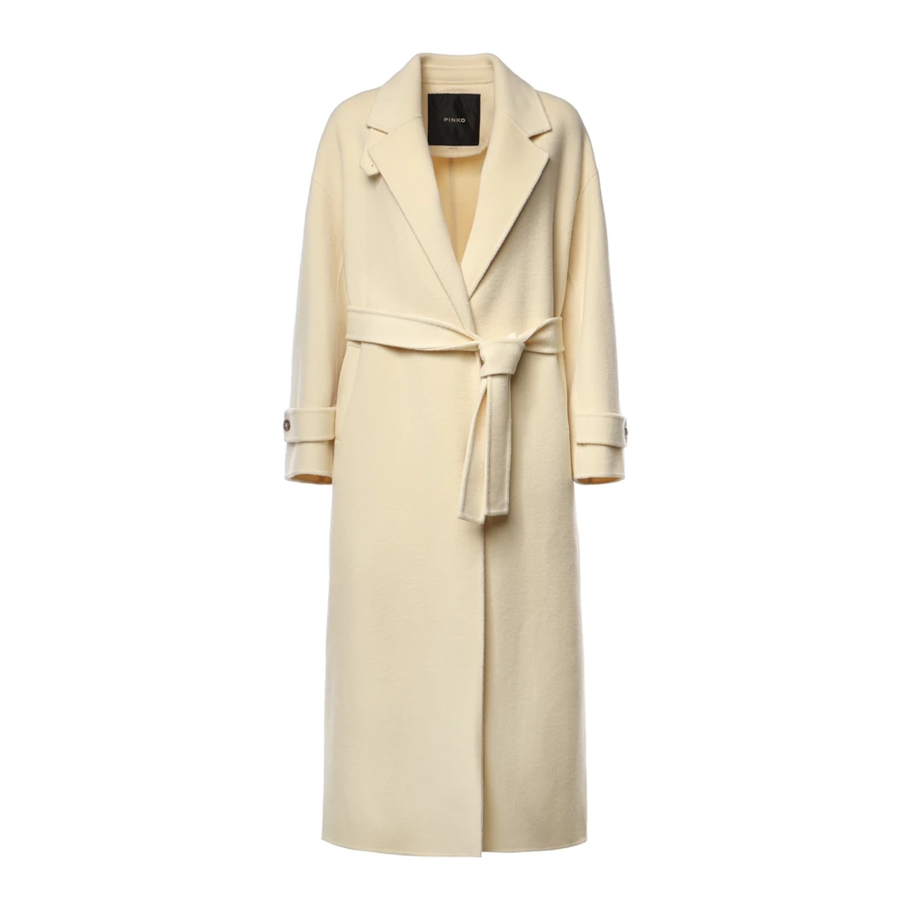 Pinko Donna Giallo Cappotto In Misto Lana - Immagine 3