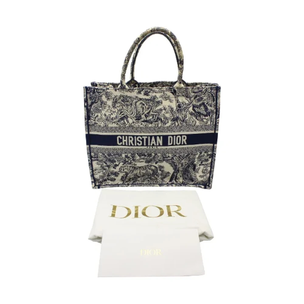 Dior Vintage Pre-owned Canvas totes Blue Dames
