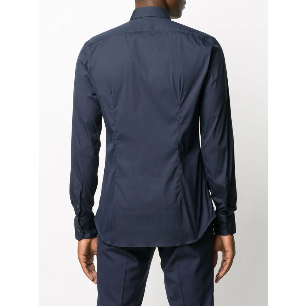 Xacus Slim Fit Katoen Blauw Overhemd Blue Heren
