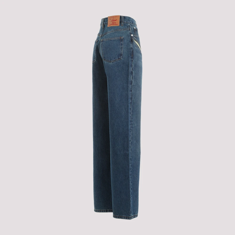 Y Project Vintage Blauwe Cut Out Jeans Blue Dames