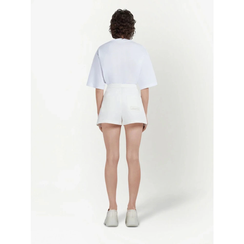Marni Geborduurde high-waist shorts White Dames