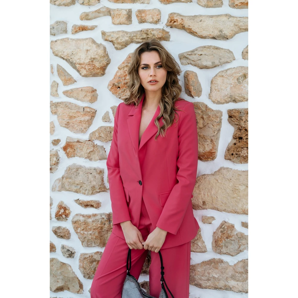 &Co Woman Blazer Bruin Pink Dames