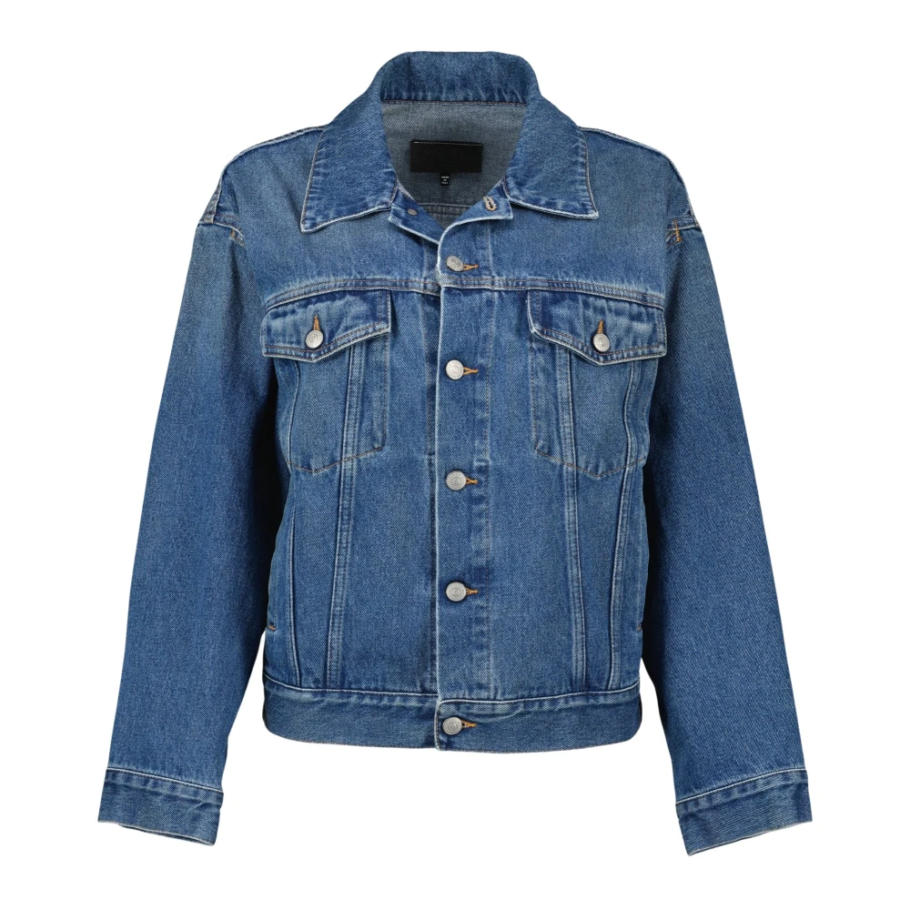 Mm6 Maison Margiela Women's Blue Denim Jackets, Xs, Denim Jacket Autumn-Winter 2024