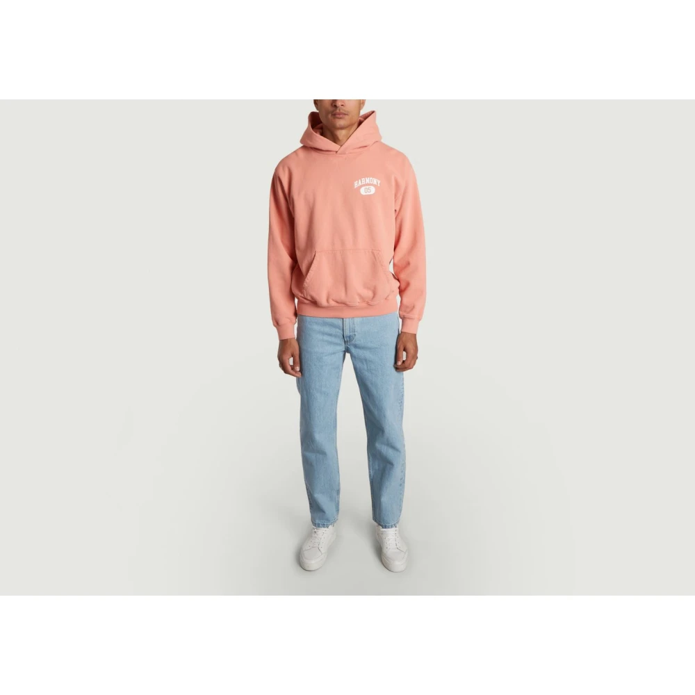 harmony Cranberry Ivy League Hoodie Pink Heren
