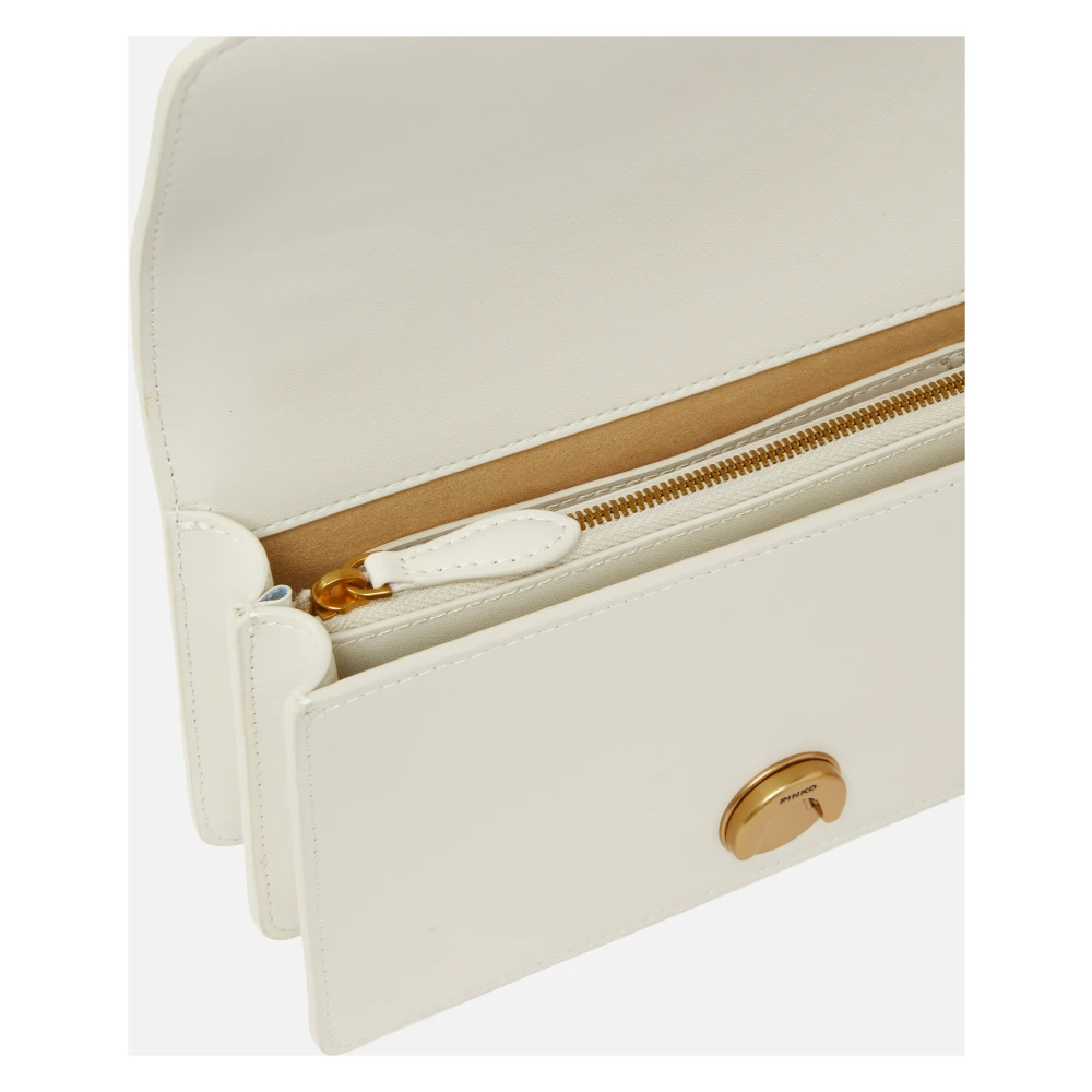 pinko Love tas met metalen gesp White Dames