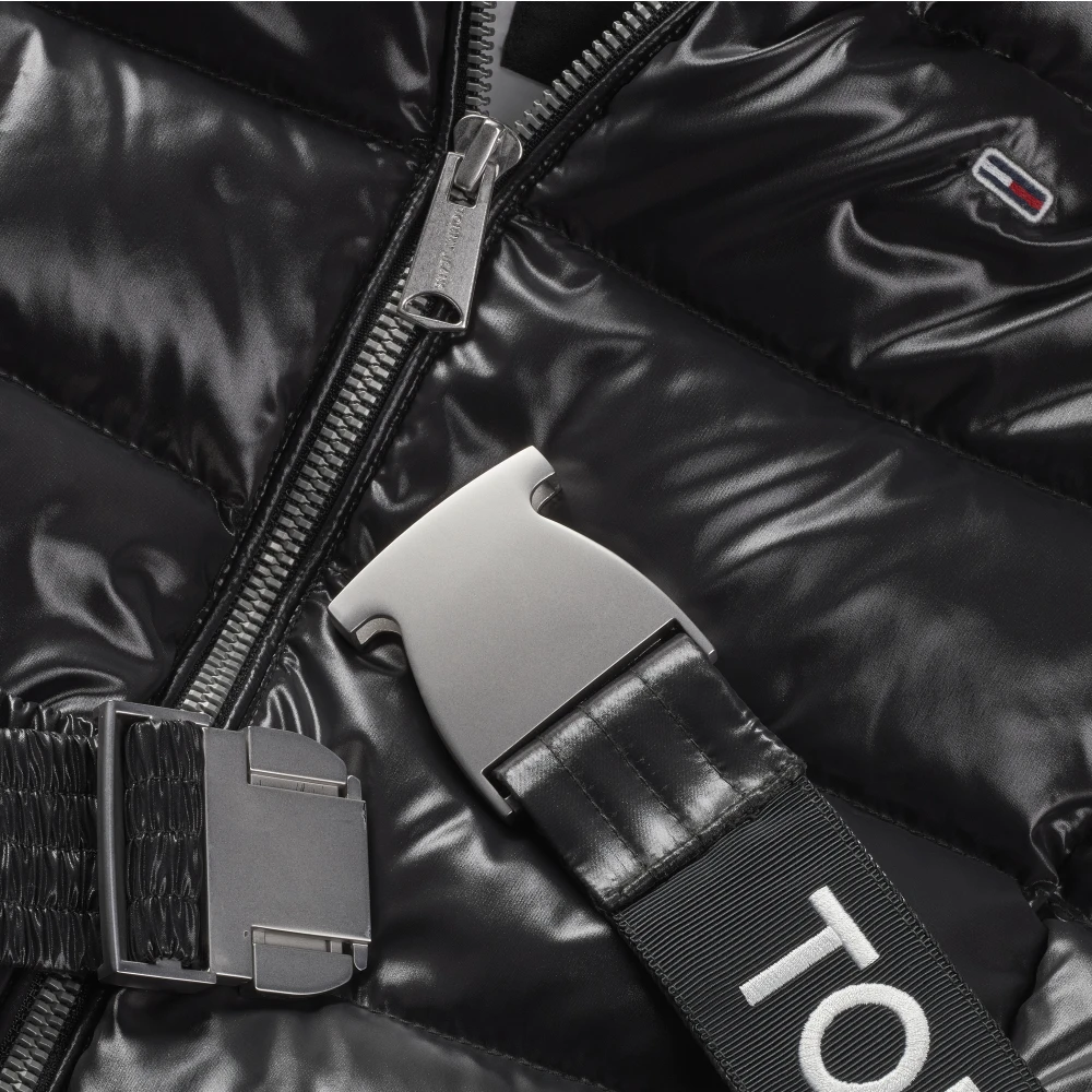 Tommy Jeans Zwarte Dons Pufferjas Black Dames