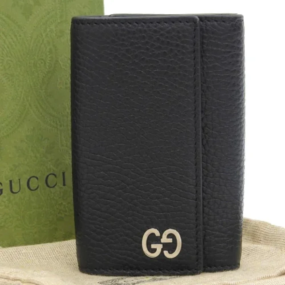 Gucci Vintage Pre-owned Leather home-office Black Dames