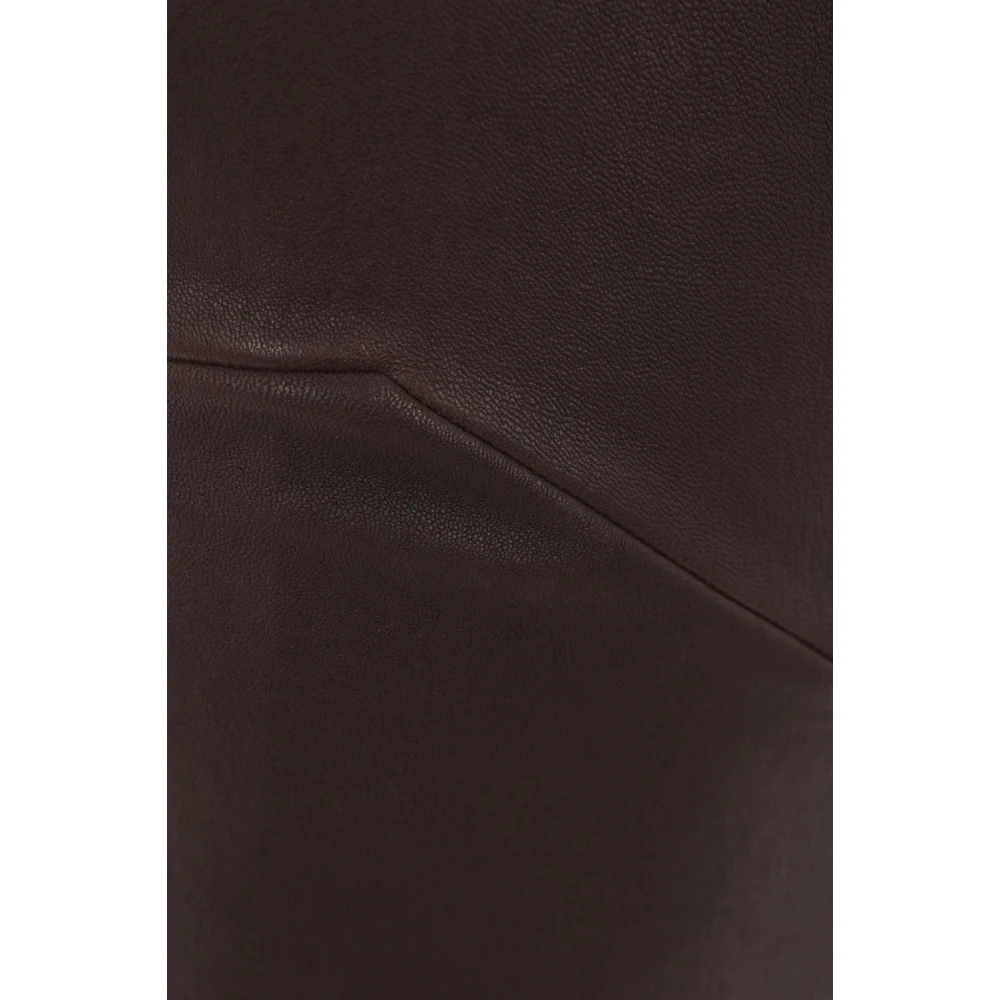 Rick Owens Bruine leren kokerrok Brown Dames