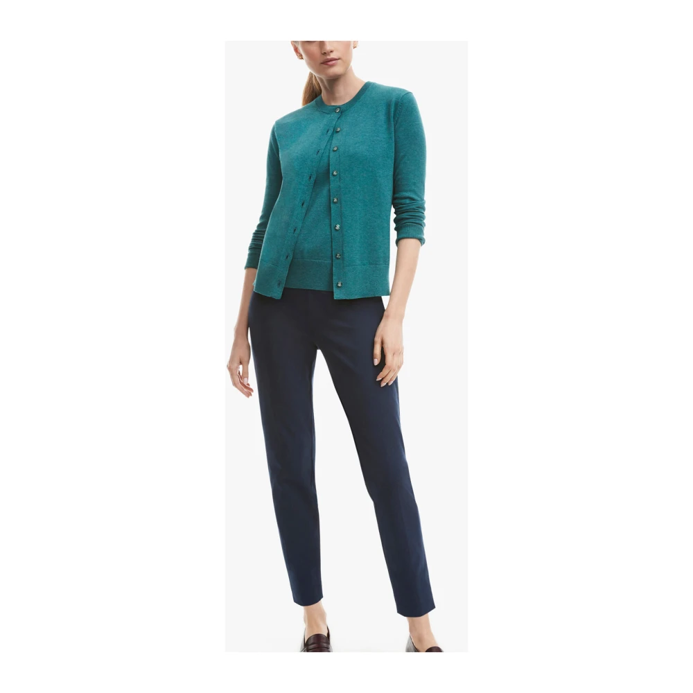 Brooks Brothers Stretchkatoenen broek met zijrits Blue Dames