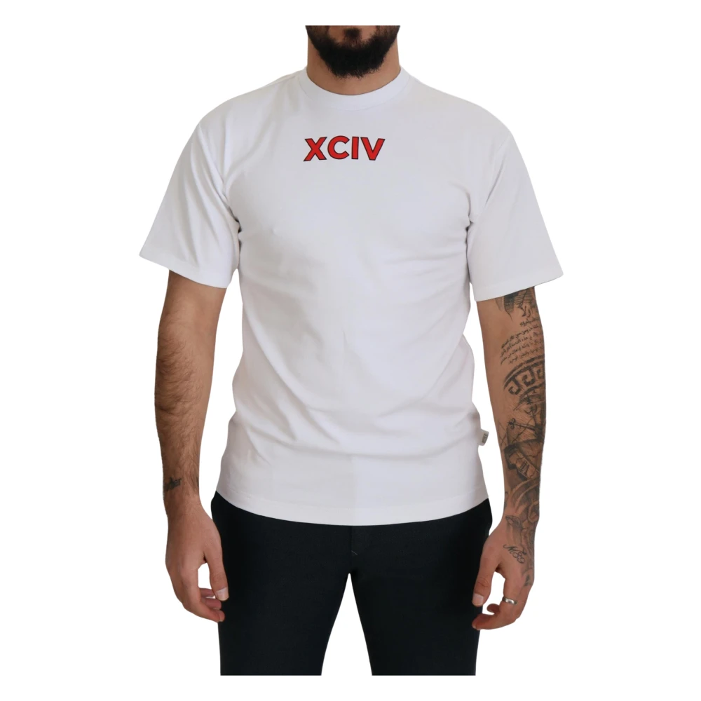 Gcds Authentiek wit katoenen T-shirt White Heren