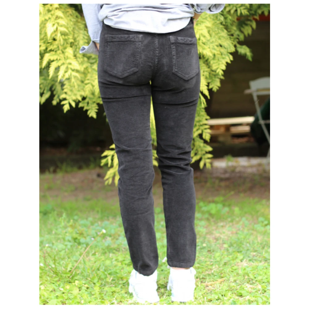 Islow Corduroy Slim 7 8 Broek Black Dames