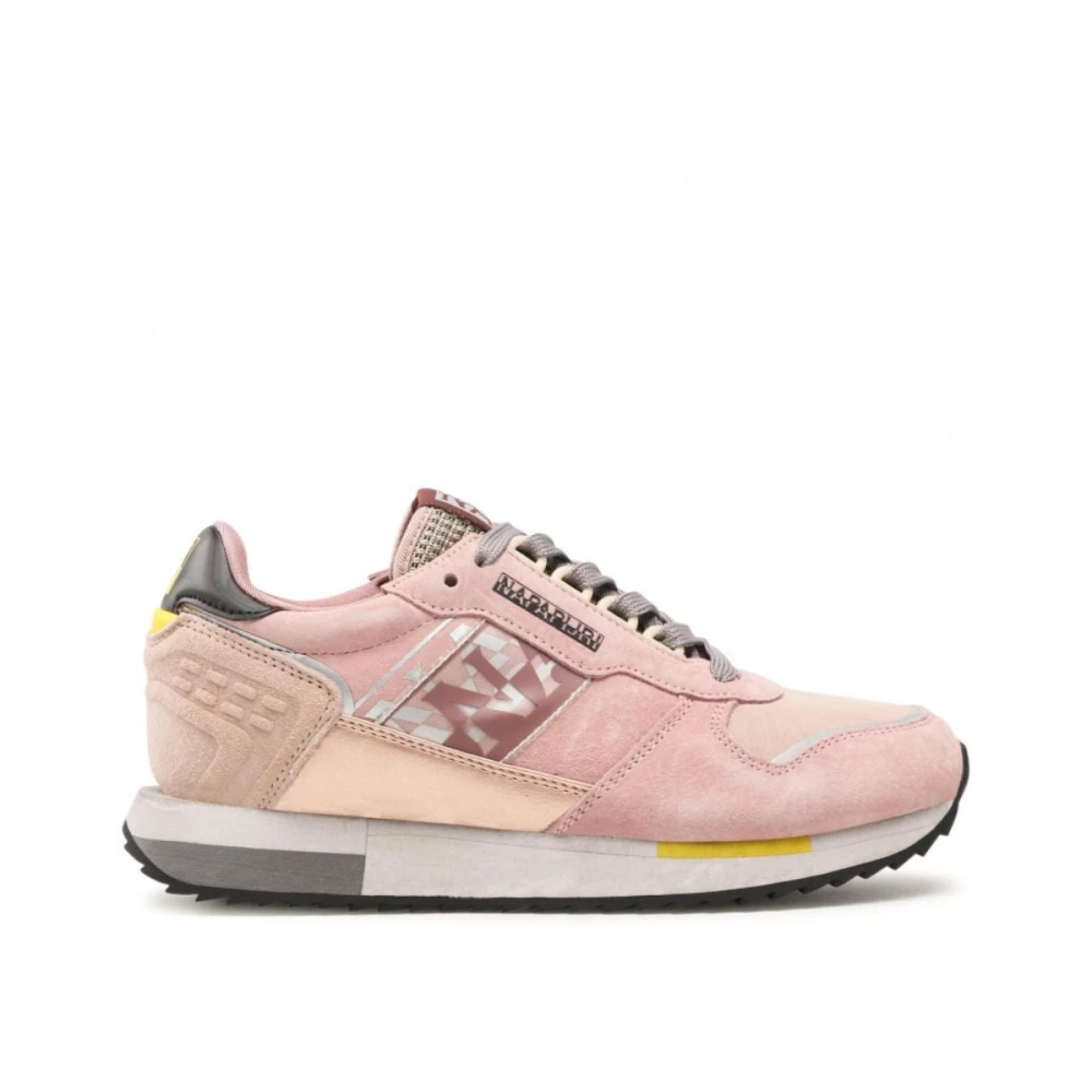 Napapijri Women's Pink Outdoor Running Sneaker Suede