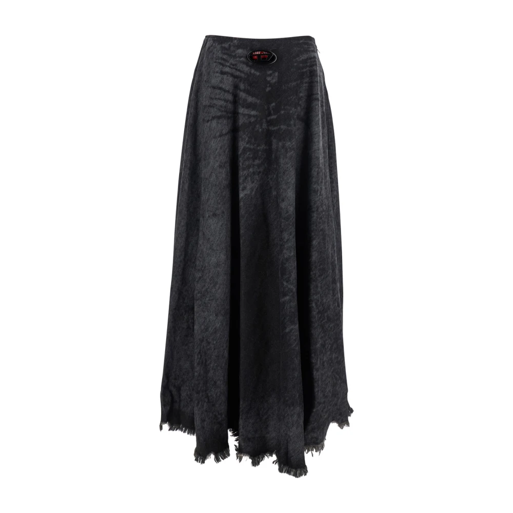 Diesel Women's Gray Grey Skirt With Oval D Logo - Maxi Skirts - W28 - Skirts