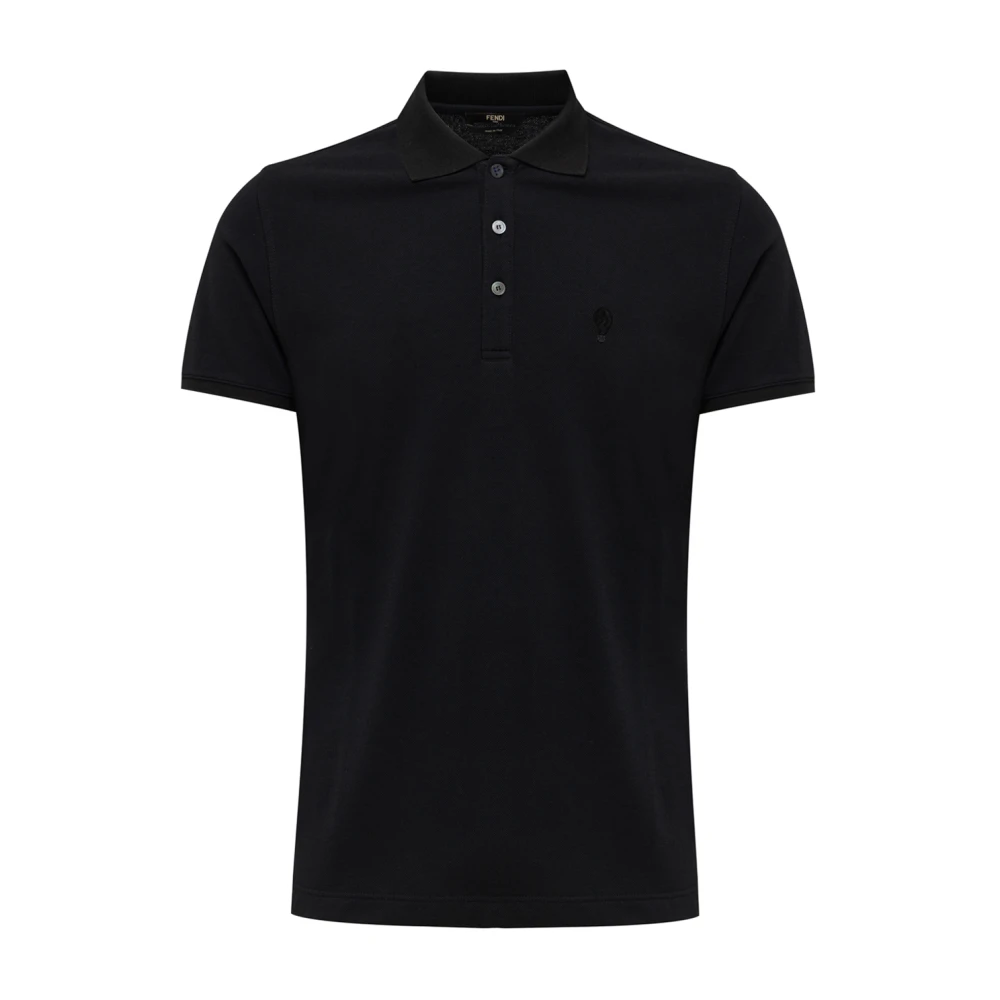 Fendi Kortärmad svart polotröja Black, Herr