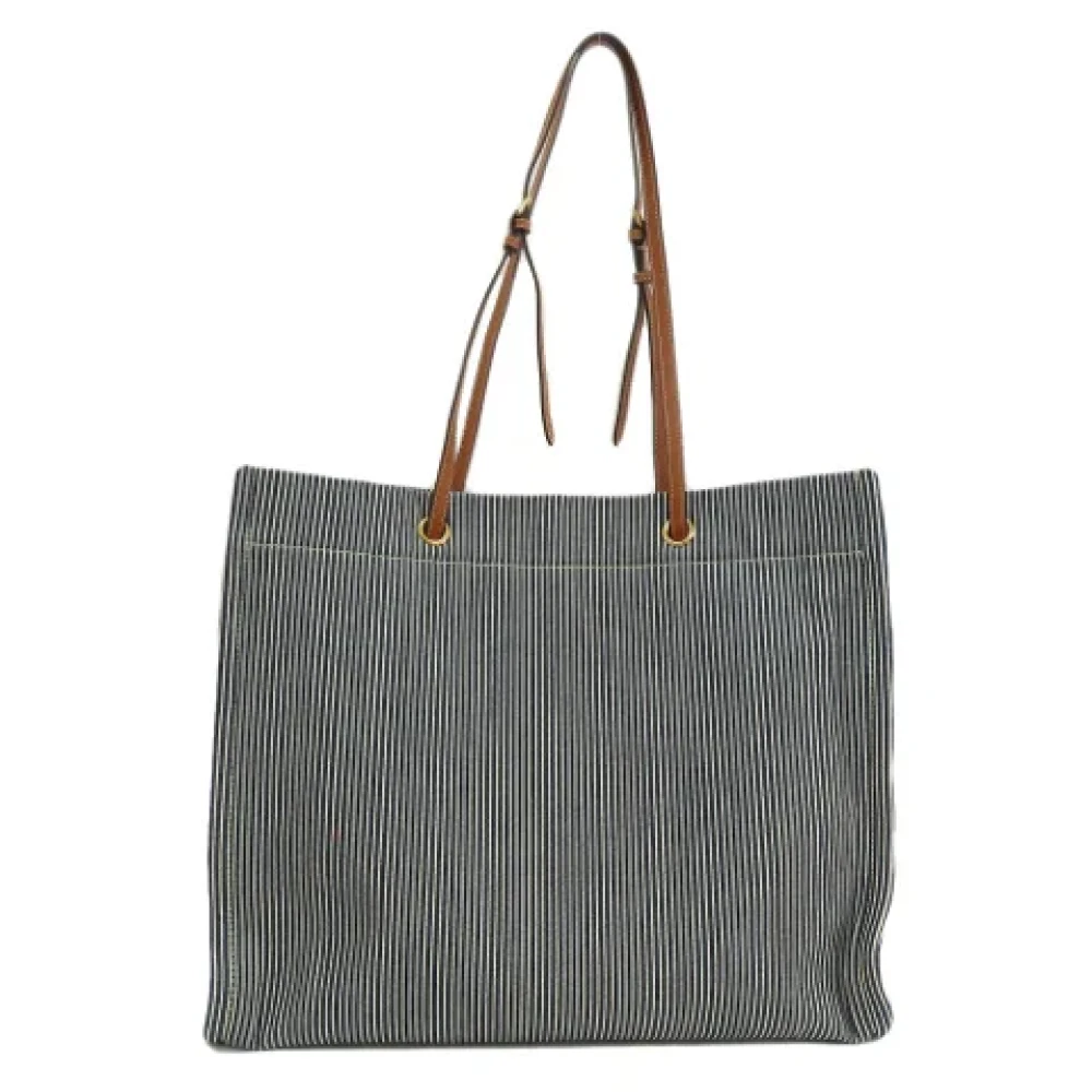 Celine Vintage Pre-owned Canvas shoulder-bags Blue Dames