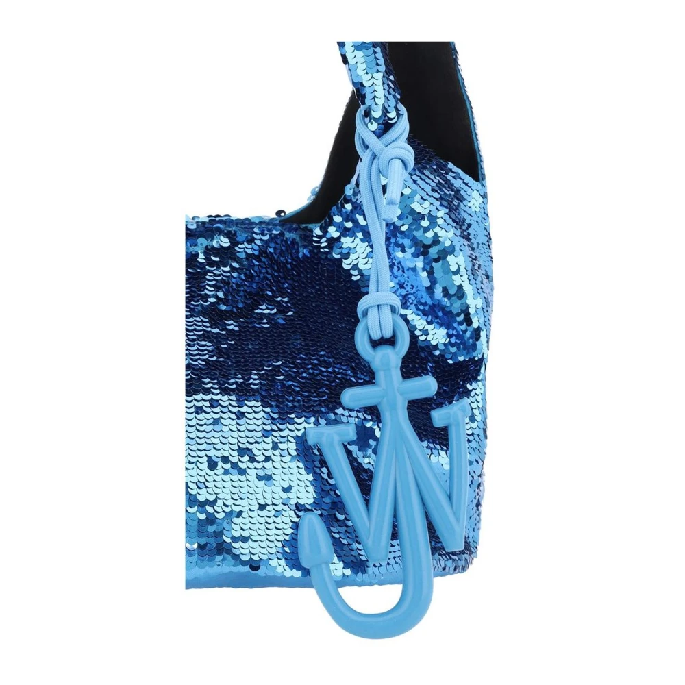JW Anderson Paillet Mini Tas met Dubbele Schouderband Blue Dames