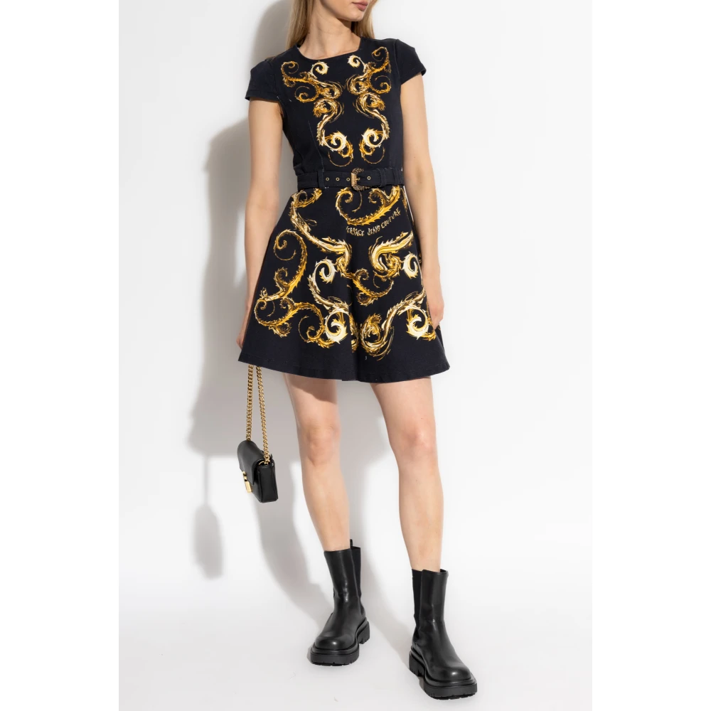 Versace Jeans Couture Jurk met patroon Black Dames