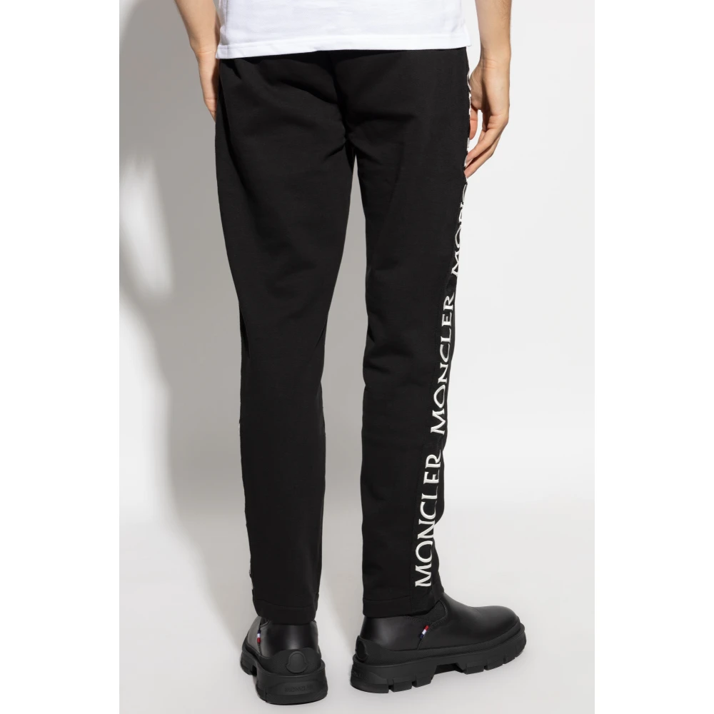 Moncler Sweatpants met logo Black Heren