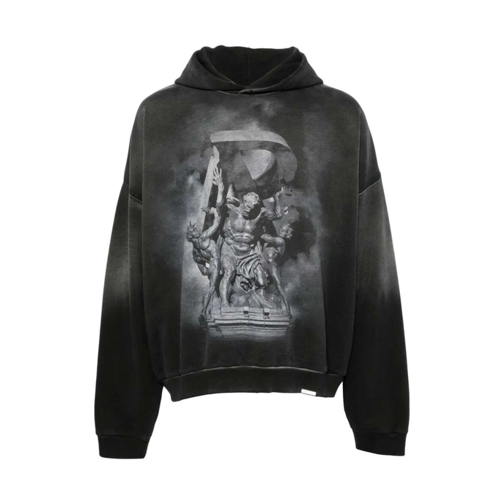 Represent Hoodie met logoprint Black Heren