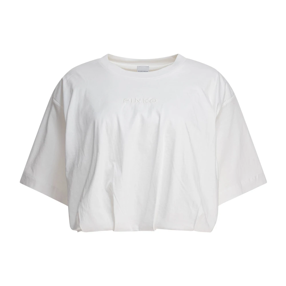 Pinko Women's White Round-Neck T-Shirt