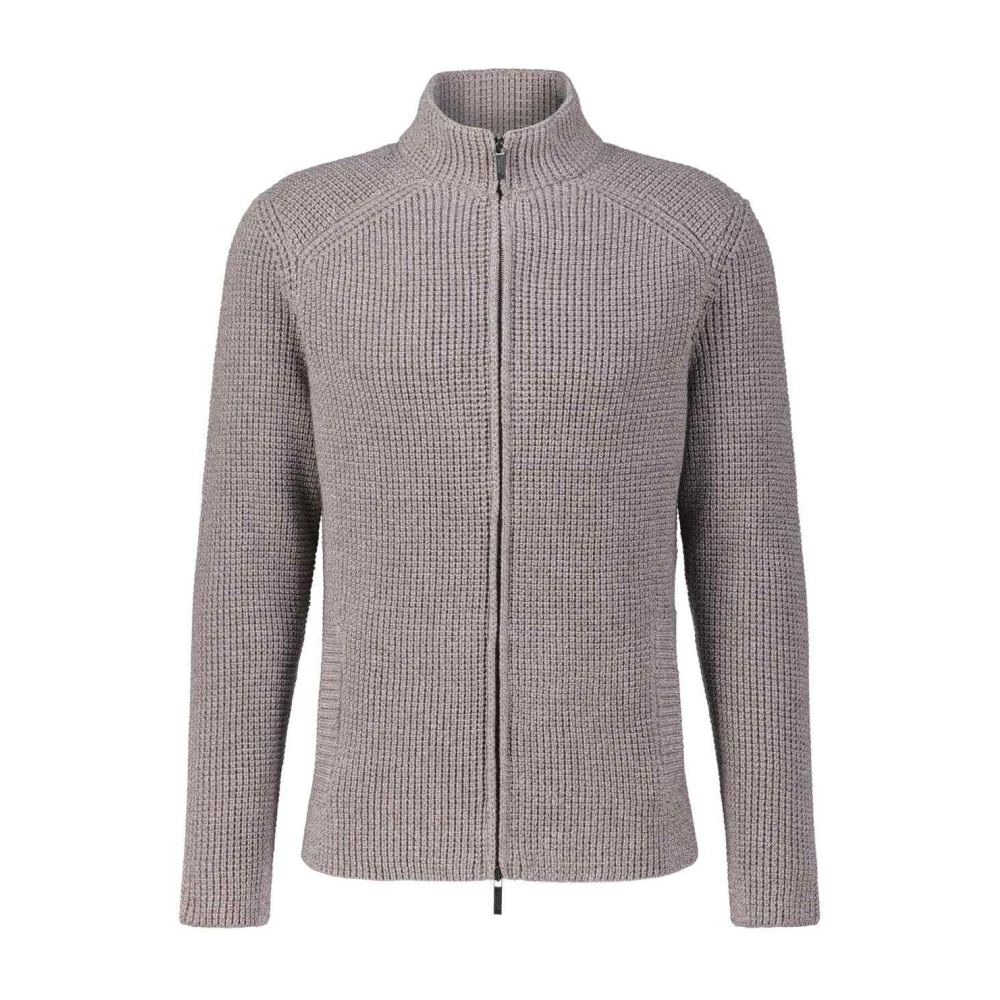 Maurizio Baldassari Wollen Vest met Rits Gray Heren