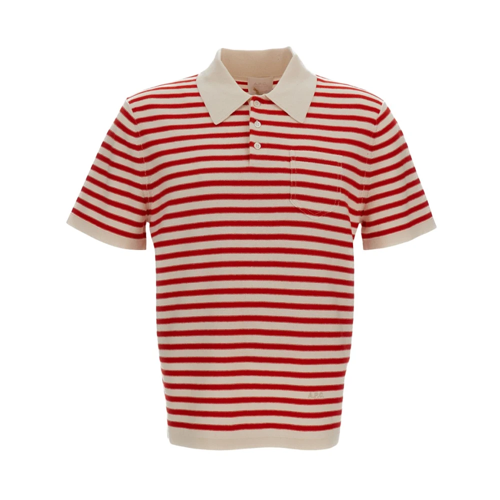 A.p.c. Men's Multicolor Polo Shirts, M, Eliot Polo