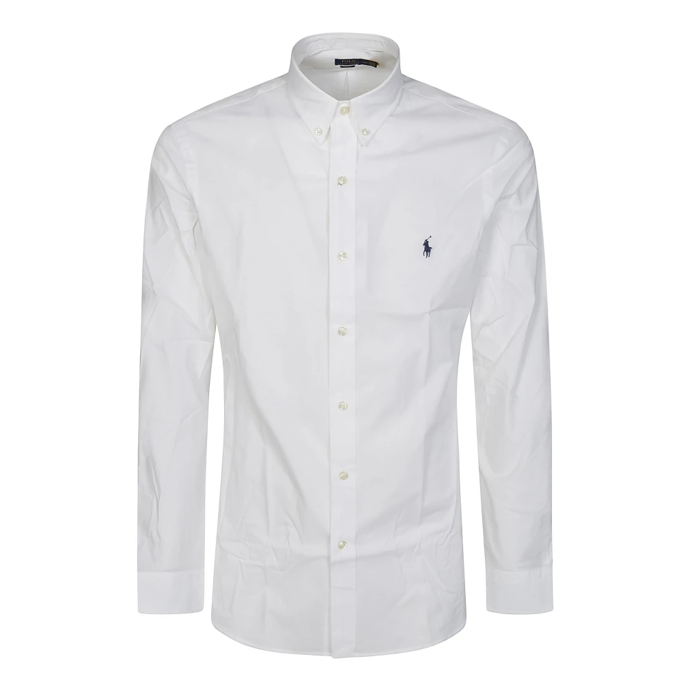 Polo Ralph Lauren Stretch Poplin Overhemd White Heren