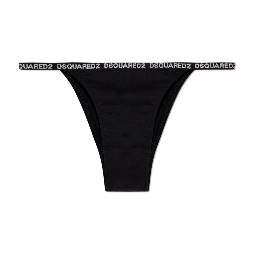 Dsquared2 Katoenen slips Black Dames