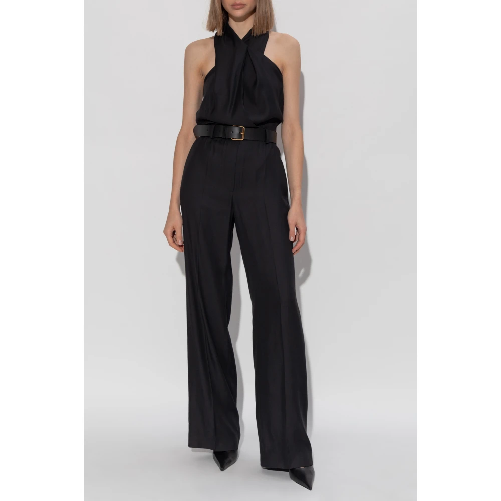 Moschino Jumpsuit met riem Black Dames
