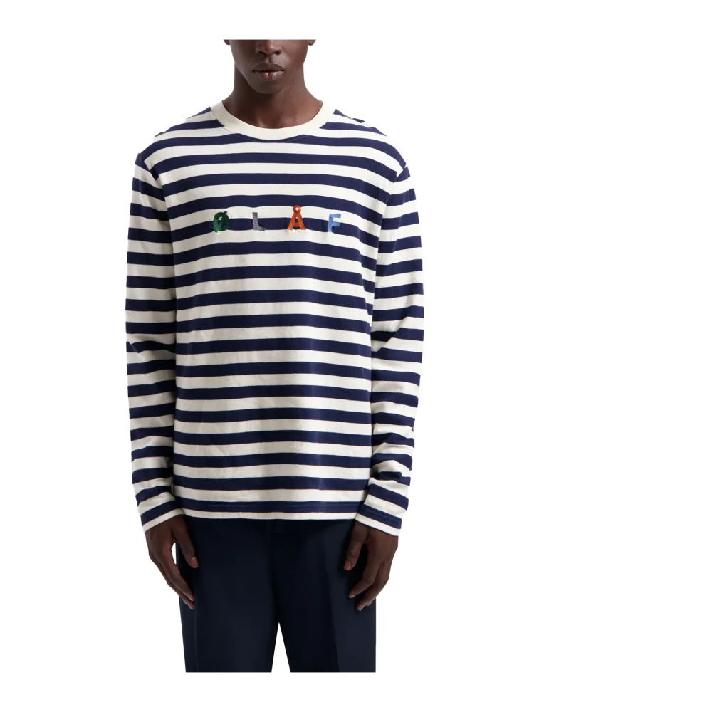 Olaf Hussein Homme Multicolor Tops, E, Taille: M Stripe Sans Ls Tee