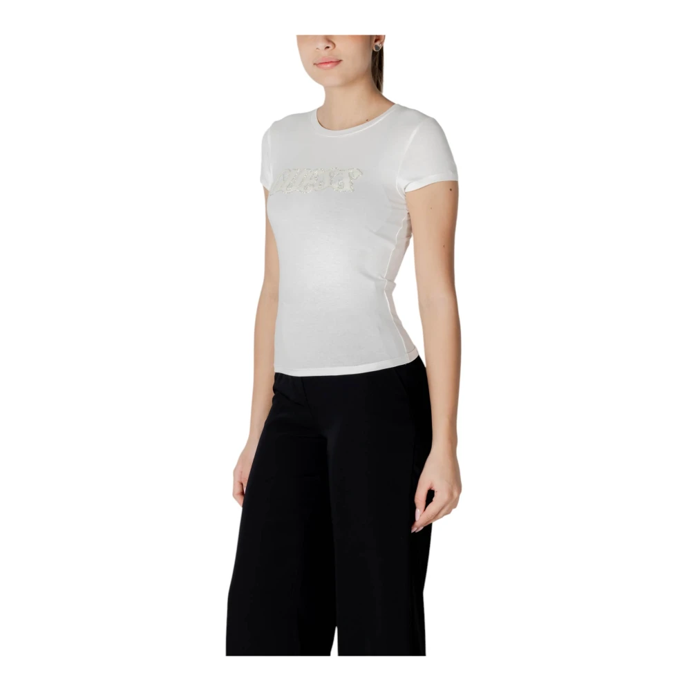 Guess Witte Katoenen T-shirt voor Vrouwen White Dames