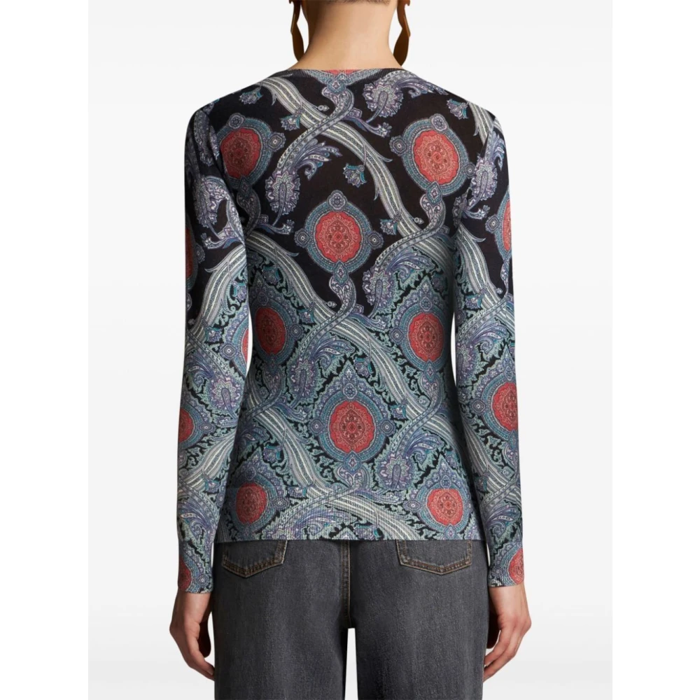 ETRO Casual Gestreept Jersey Shirt Multicolor Dames