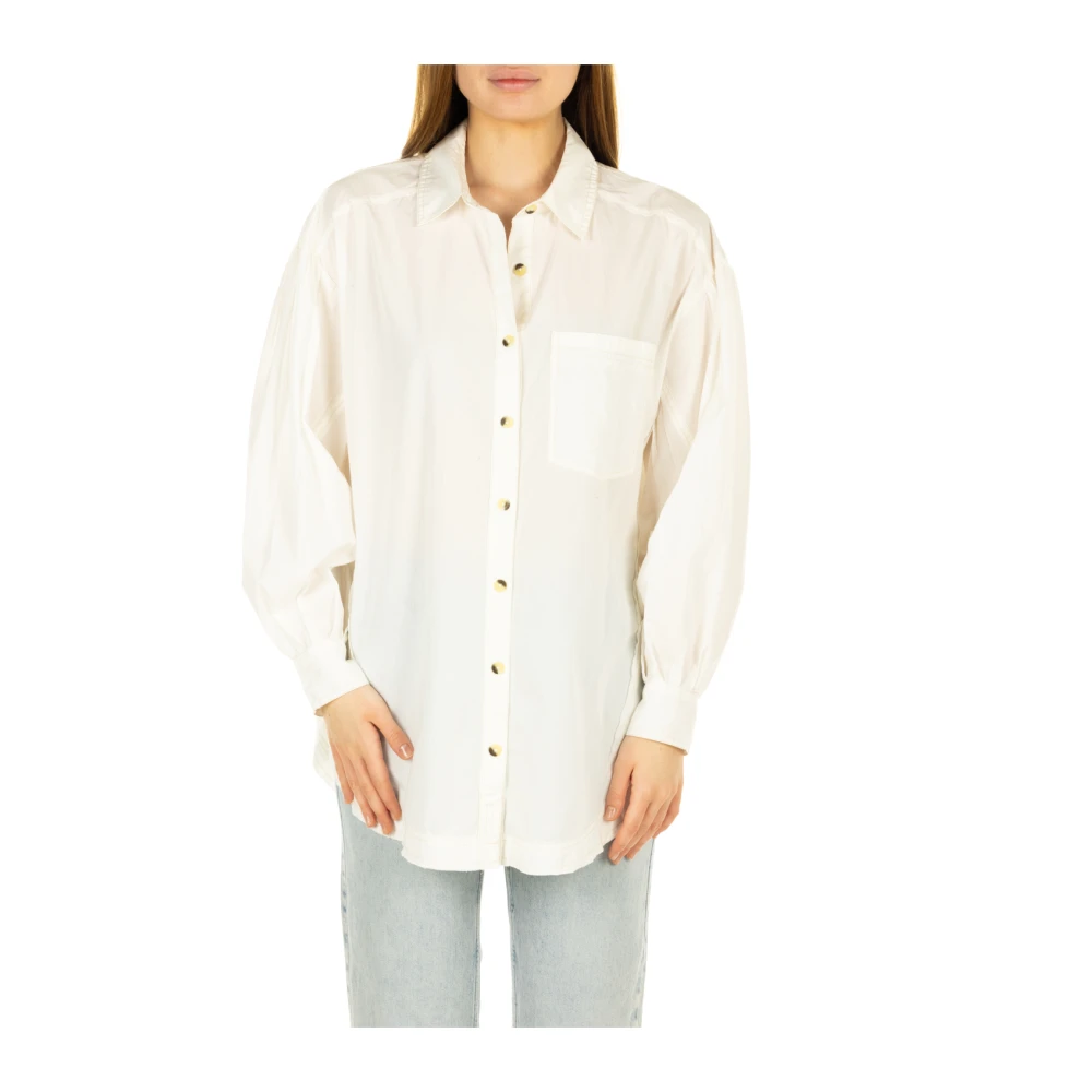 Free People Lyckliga Timmar Solid Vit Topp White, Dam