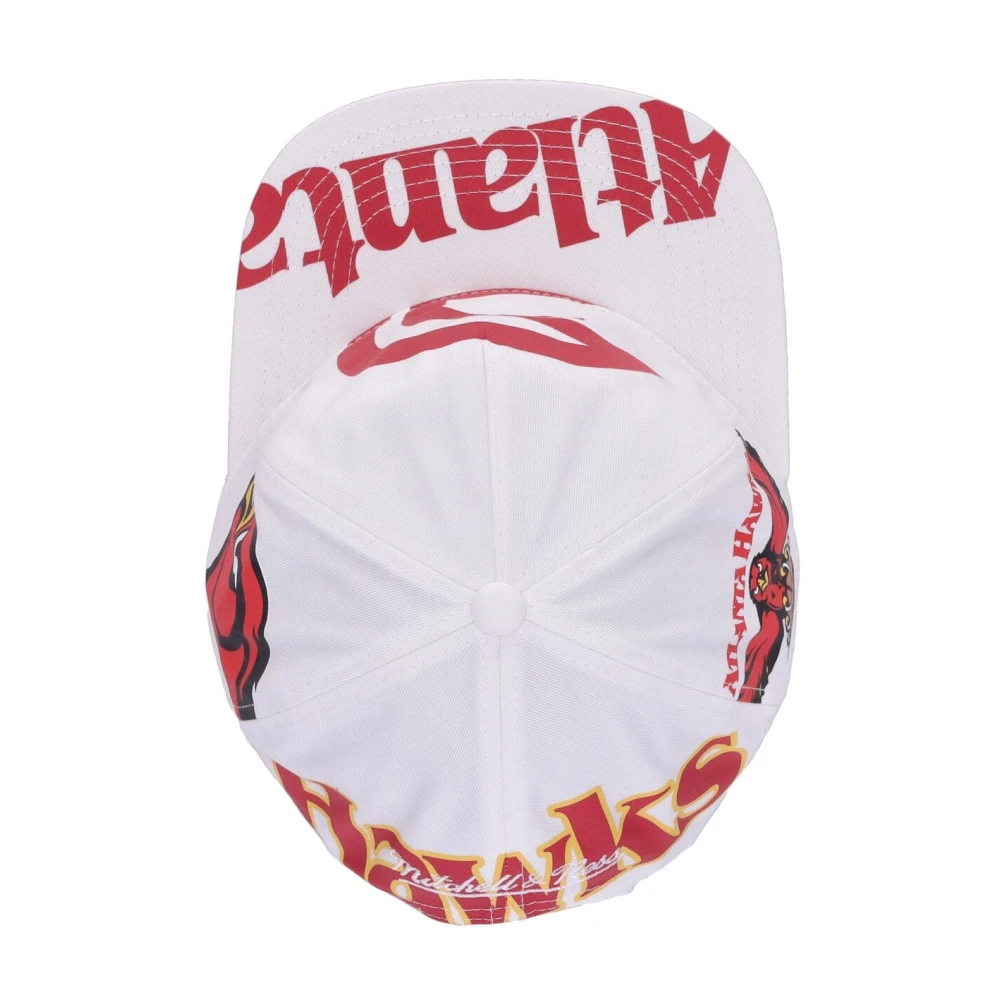 Mitchell & Ness Atlanta Hawks Platte Klep Pet White Heren