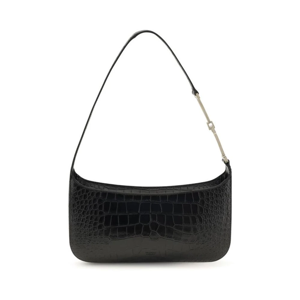 Tom Ford , Shoulder Bags, Female, Black, One Size, Small Crocodile-Print Shoulder Bag