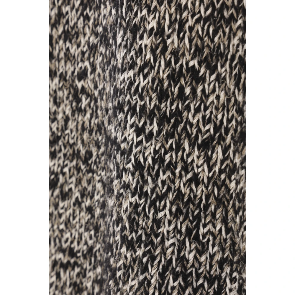 Yohji Yamamoto Zwarte Bicolor Wol en Zijde Trui Black Heren