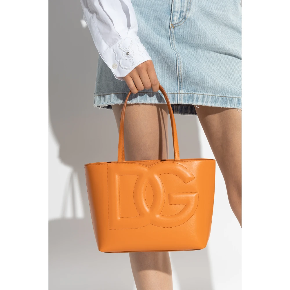 Dolce & Gabbana Tas DG Logo type shopper Orange Dames