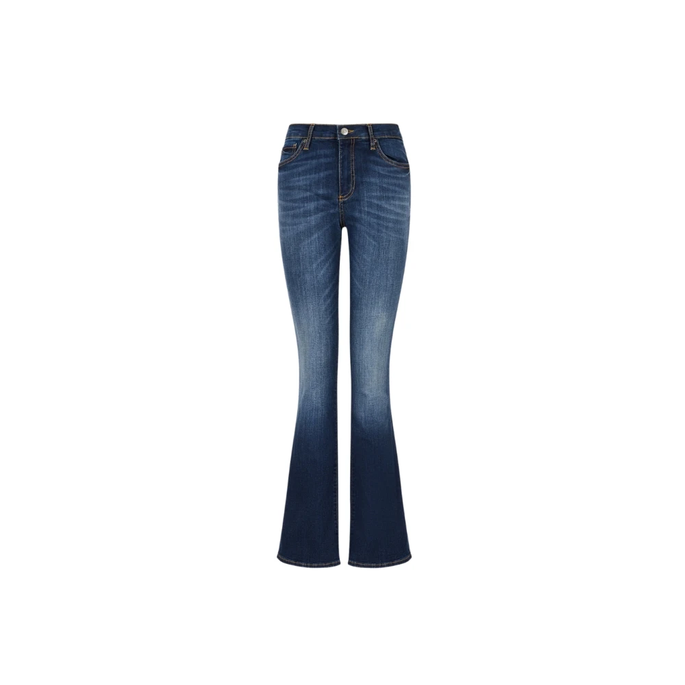 Armani Exchange Women's Blue Indigo Denim Flare Jeans With 5 Pockets - Bootcut Jeans - W25 - Jeans
