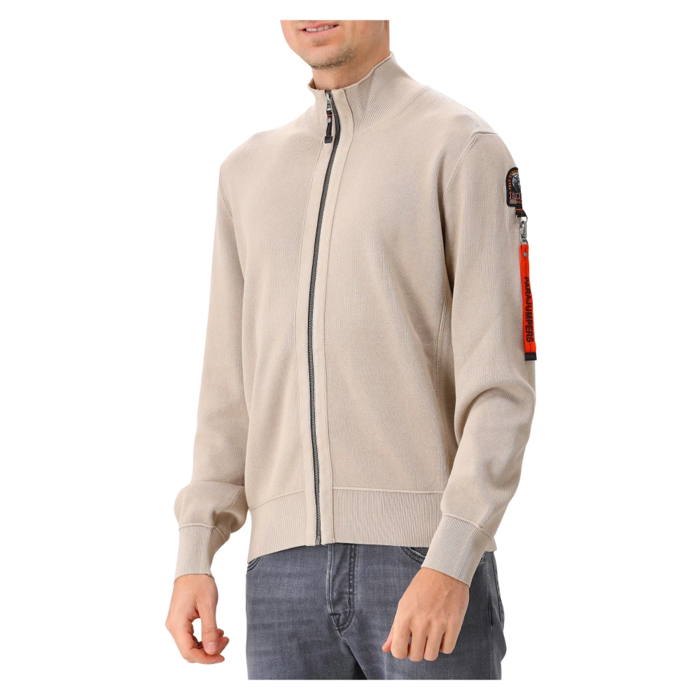 Parajumpers Beige Stickad Väst Dominic Sand Beige, Herr