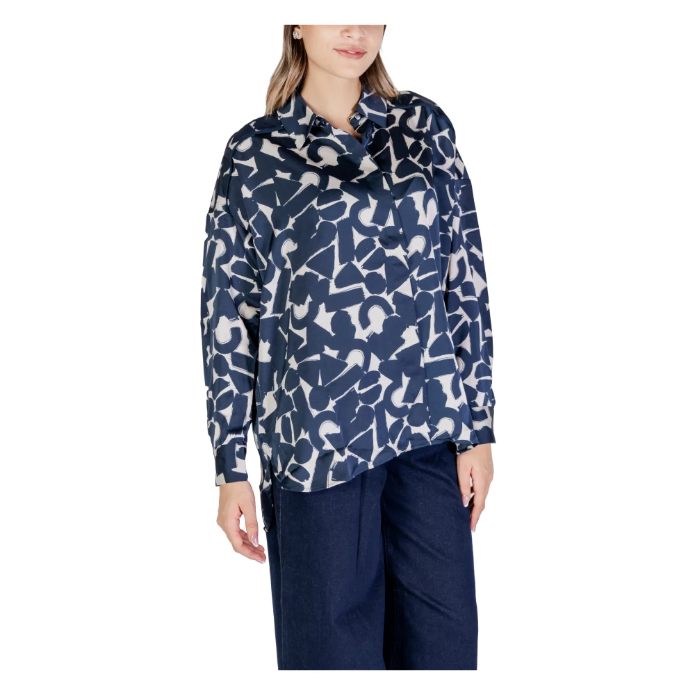 Ichi Herfst Winter Dames Overhemden en Blushes Blue Dames