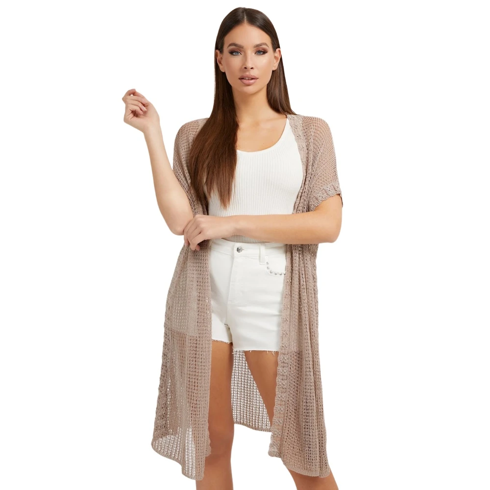 Guess Stijlvolle Cardigan voor Vrouwen Beige Dames