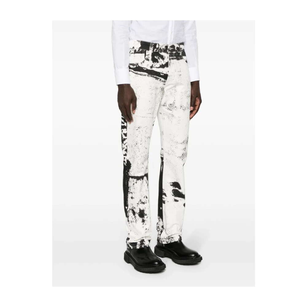 alexander mcqueen Jeans met abstract patroon Multicolor Heren