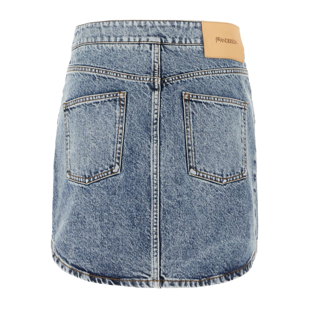JW Anderson Blauwe Denim A-Lijn Rok Blue Dames