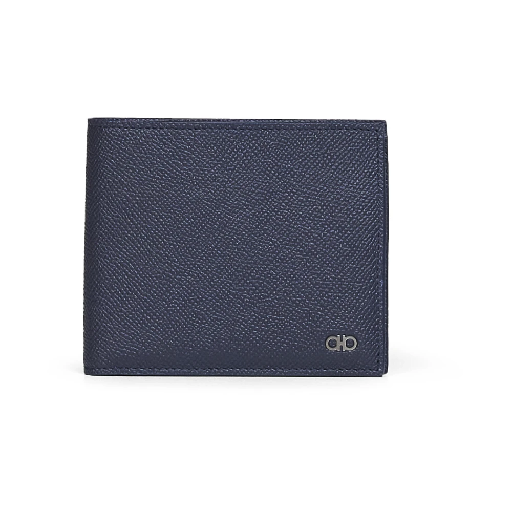 Ferragamo Men's Blue Wallets & Cardholders, One Size, Micro Gancio Wallet