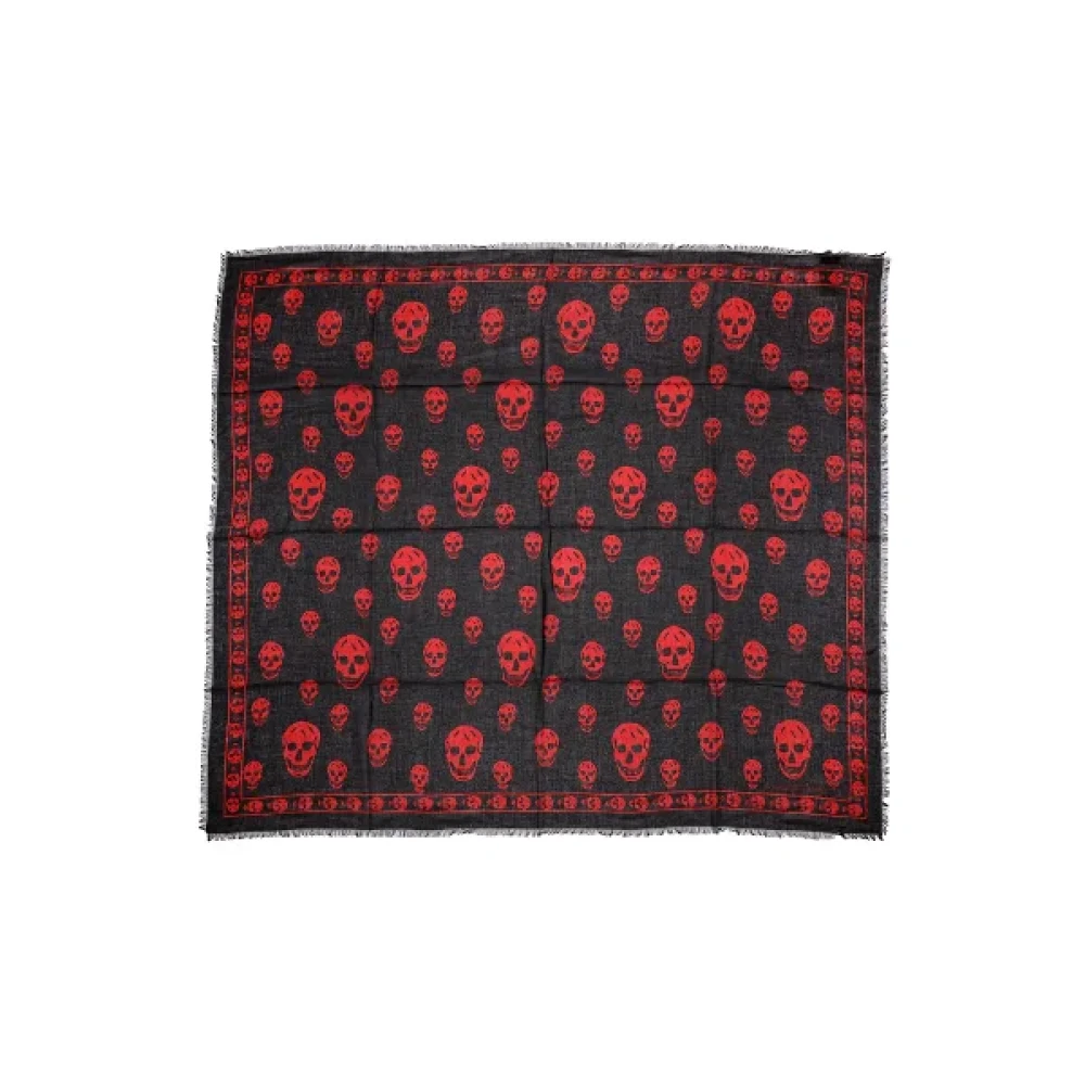 Alexander McQueen Pre-owned Silk scarves Red Dames