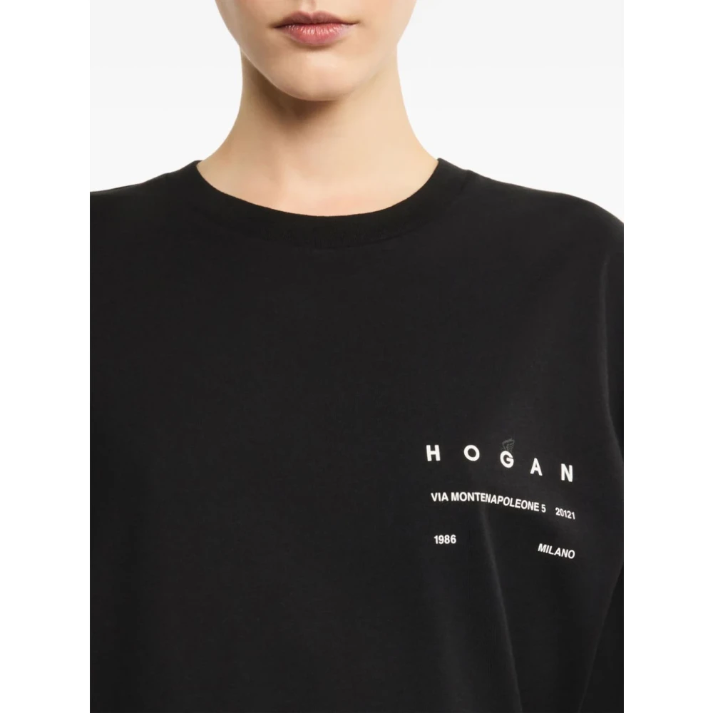 Hogan Zwart T-shirt Black Dames