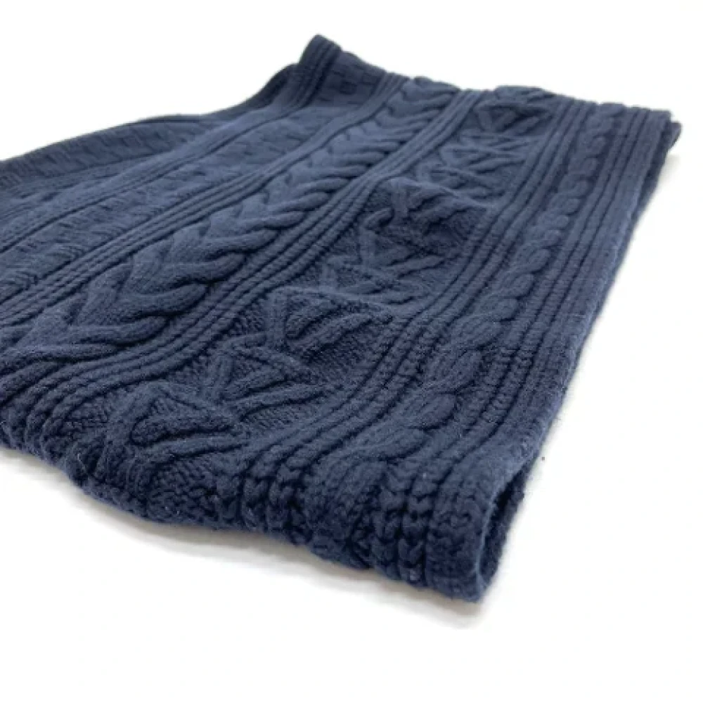 Louis Vuitton Vintage Pre-owned Wool scarves Blue Dames