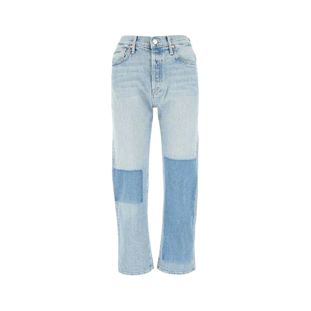 Mother Blauwe Denim Bootcut Jeans met Hoge Taille Blue Dames