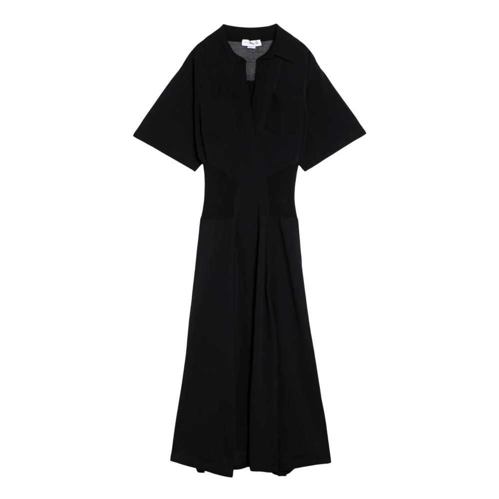 Victoria Beckham Lange Damesjurk Elegante Stijl Black Dames